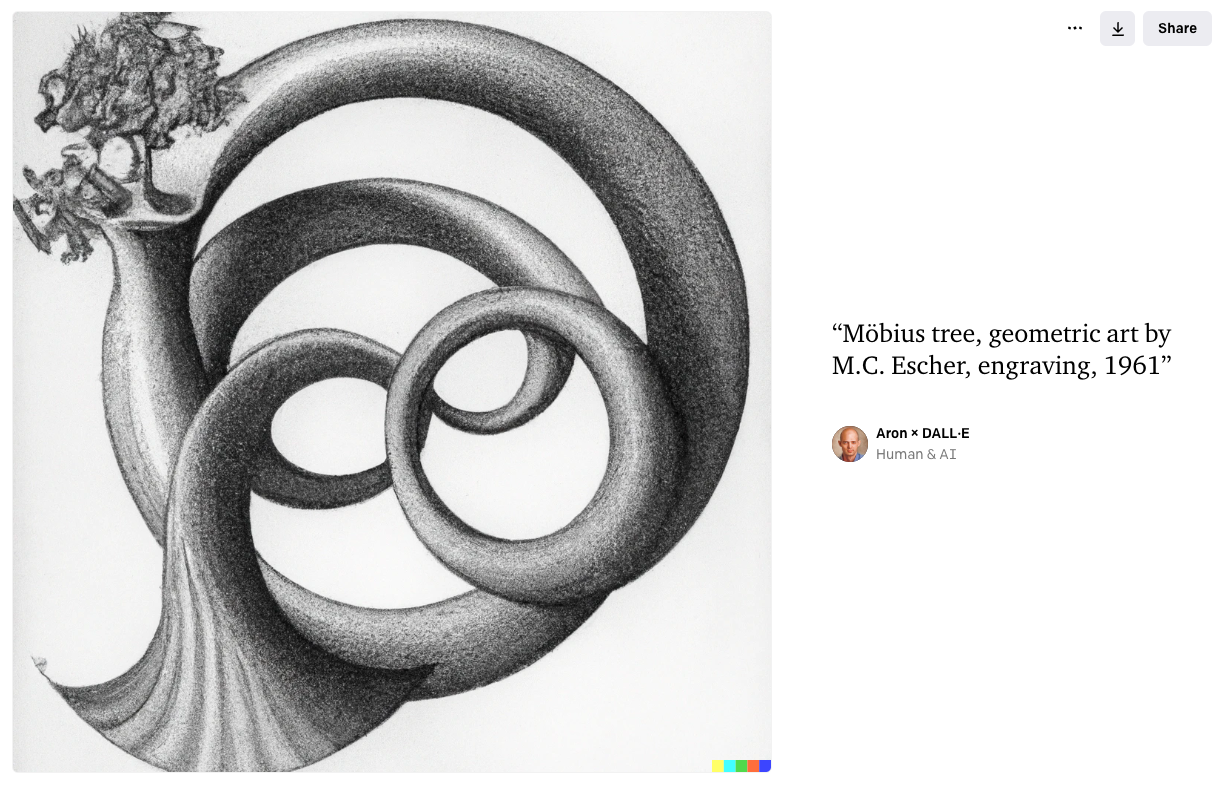 Escher-style DALL·E 2 illustration