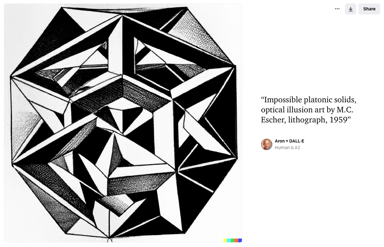 Escher-style DALL·E 2 illustration