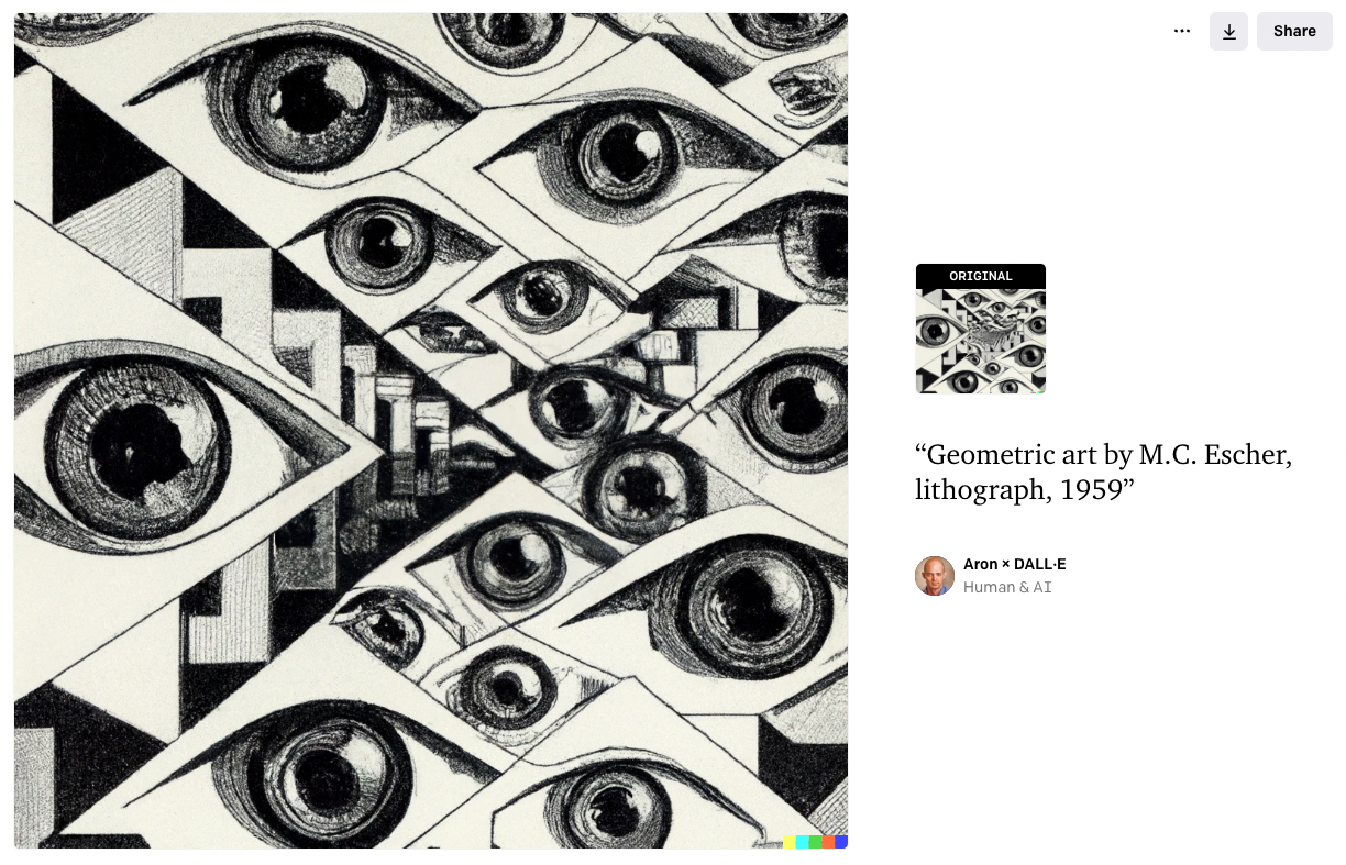 Escher-style DALL·E 2 illustration