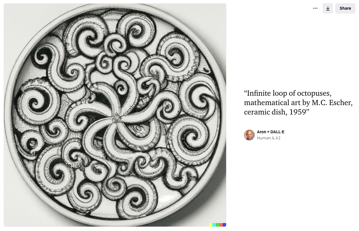 Escher-style DALL·E 2 illustration
