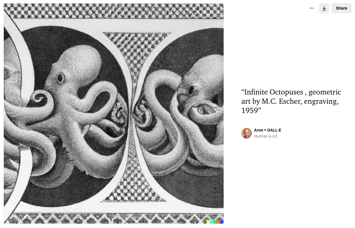 Escher-style DALL·E 2 illustration