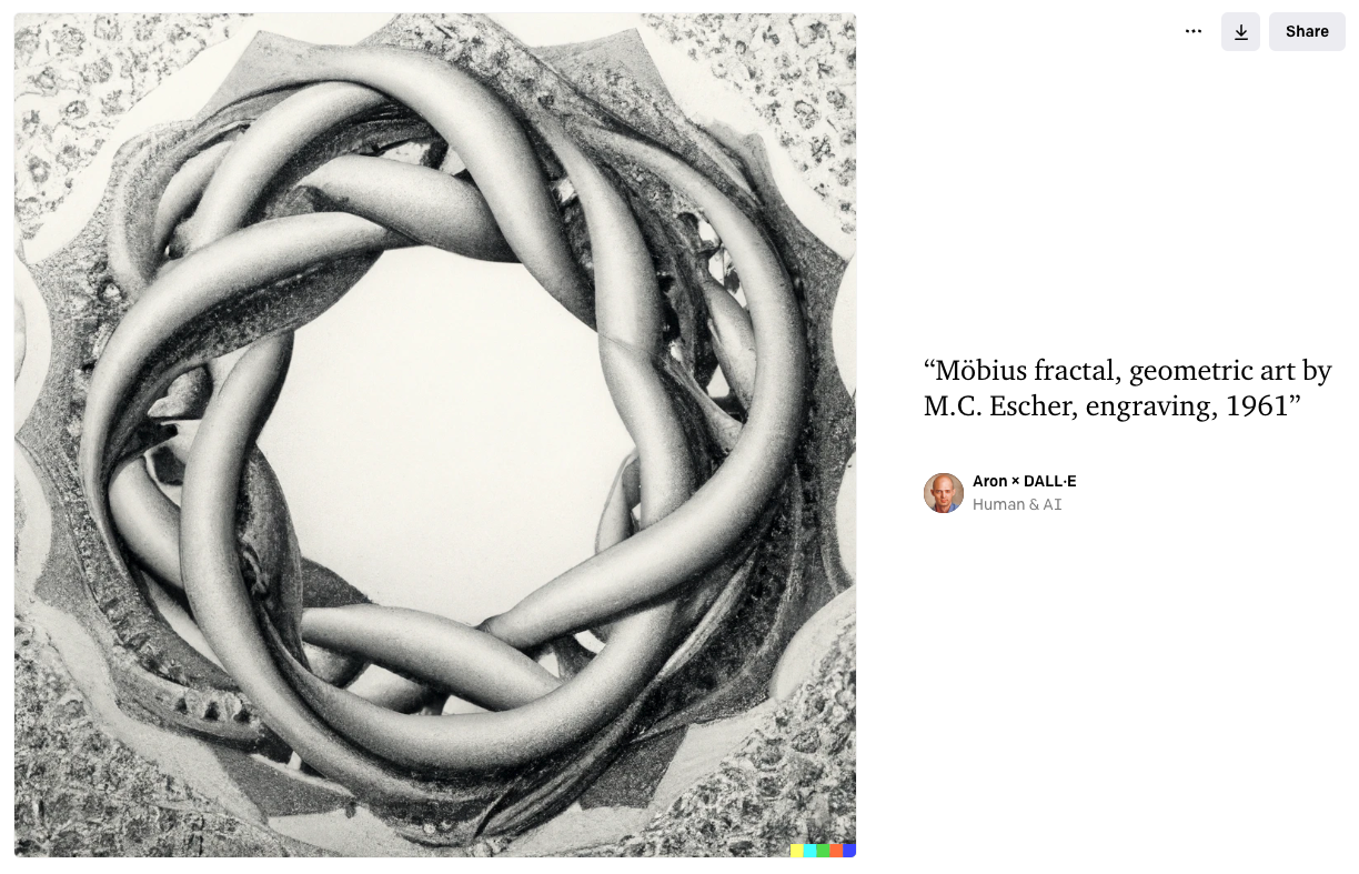 Escher-style DALL·E 2 illustration