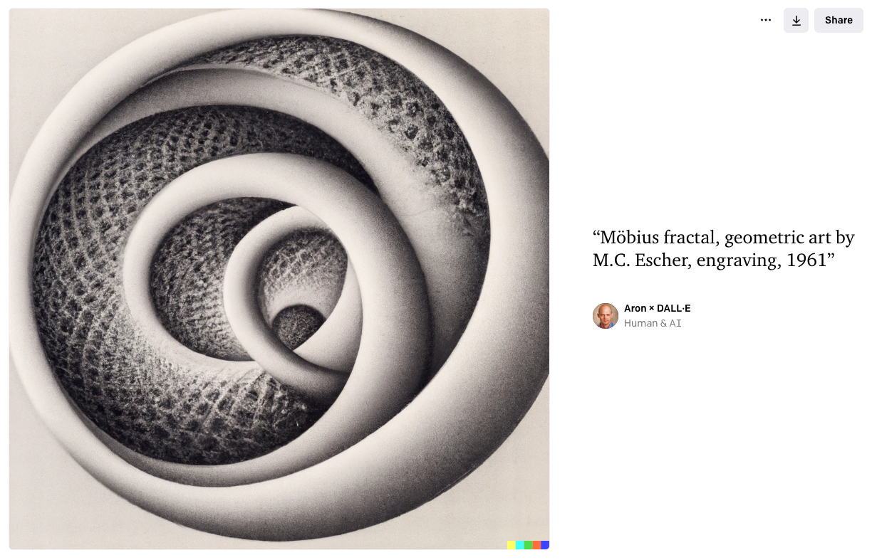 Escher-style DALL·E 2 illustration