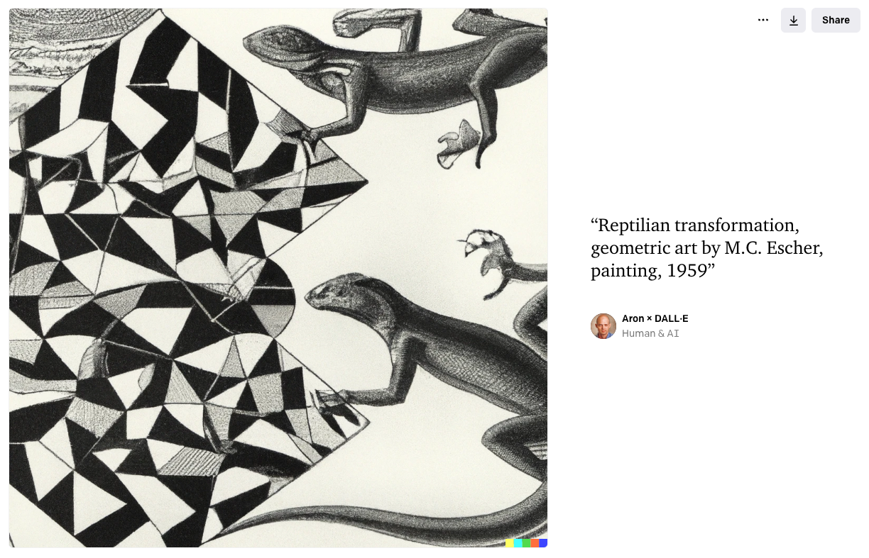 Escher-style DALL·E 2 illustration