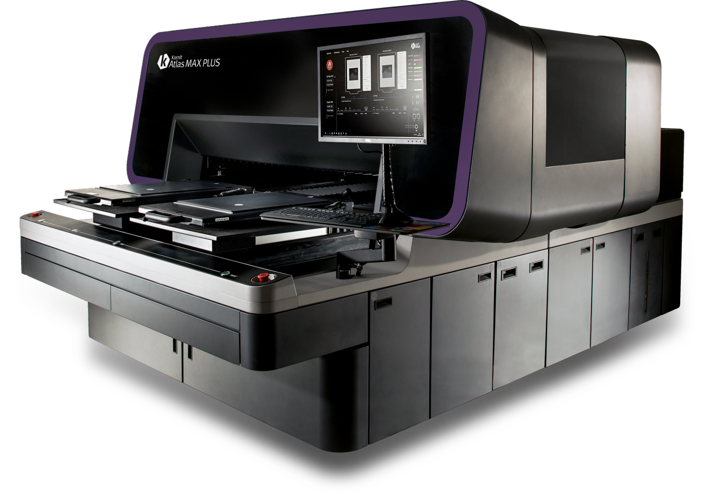 Another beautifully designed machine from Kornit Digital - bringing haute couture to the masses. The purple accent remin