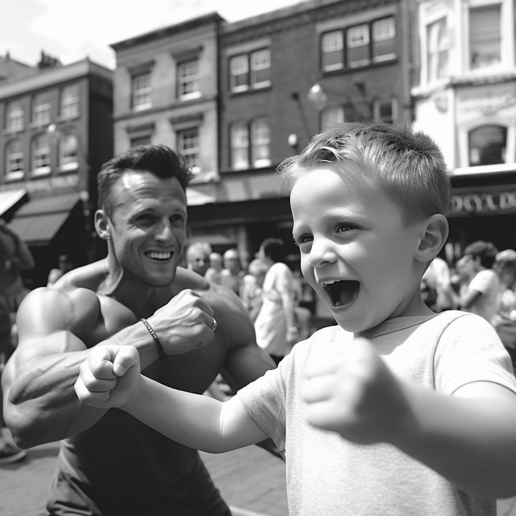 AI-generated street photograph