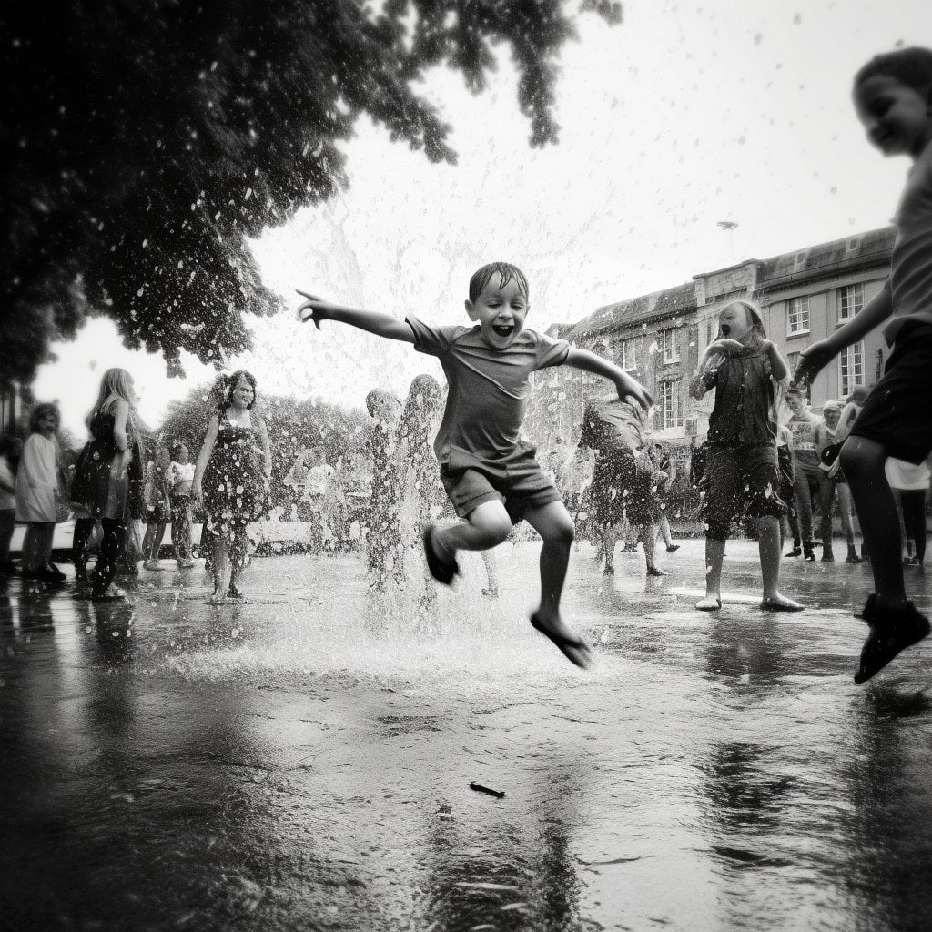 AI-generated street photograph