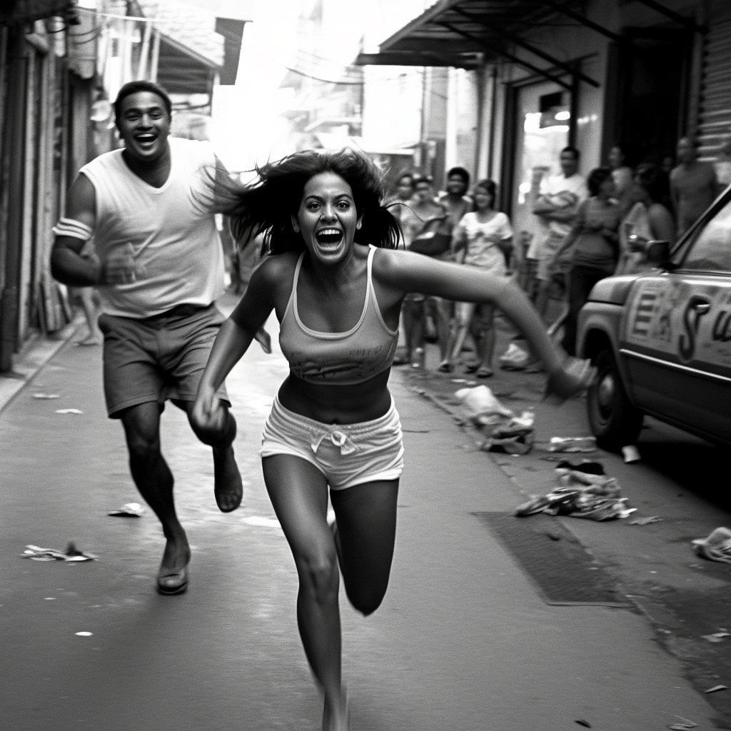 AI-generated street photograph